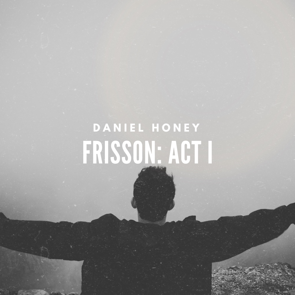 Monochrome cover of a figure with arms outstretched, titled Frisson: Act I.